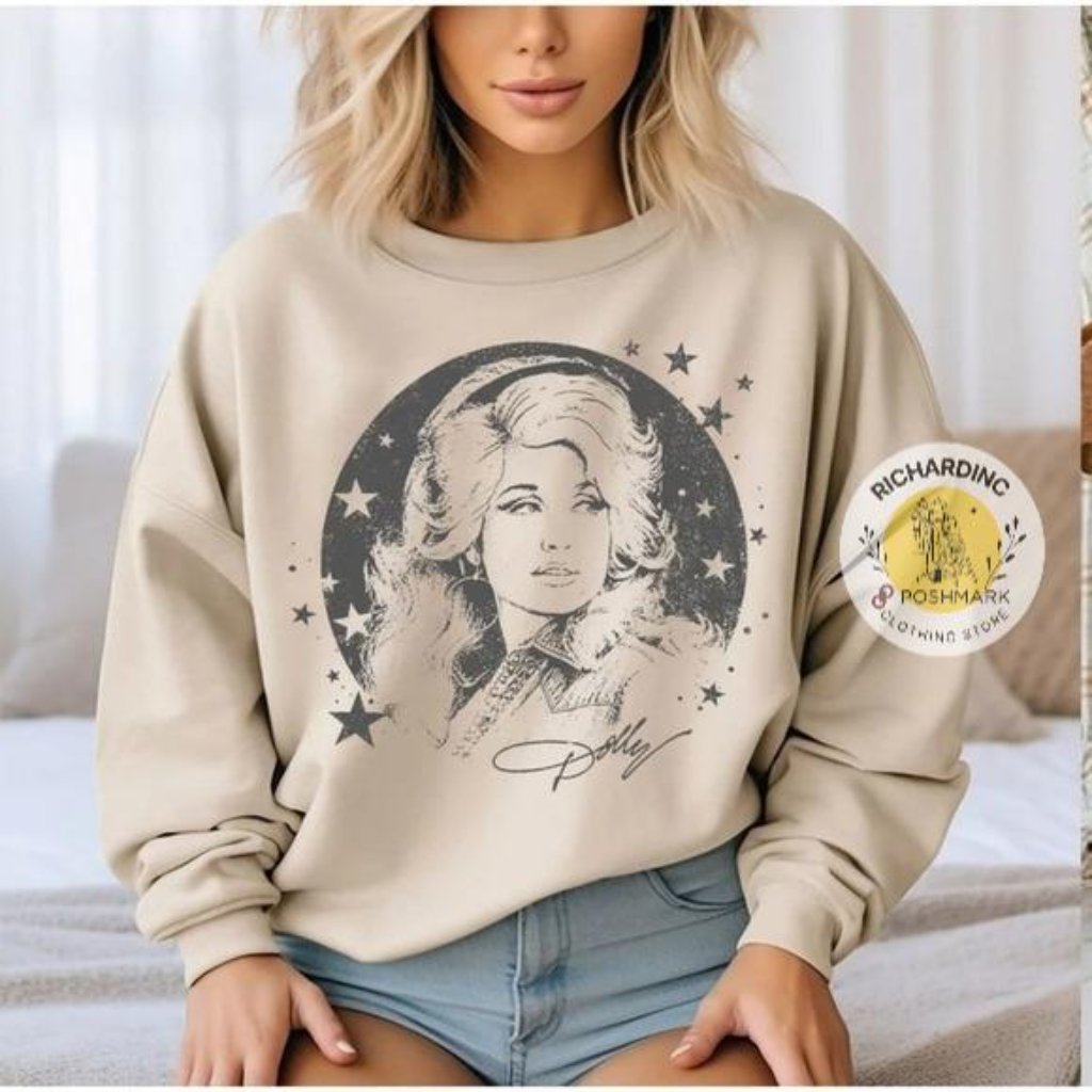 Retro Dolly Parton Country Music Dolly Parton Sweatshirt Shirt Sand